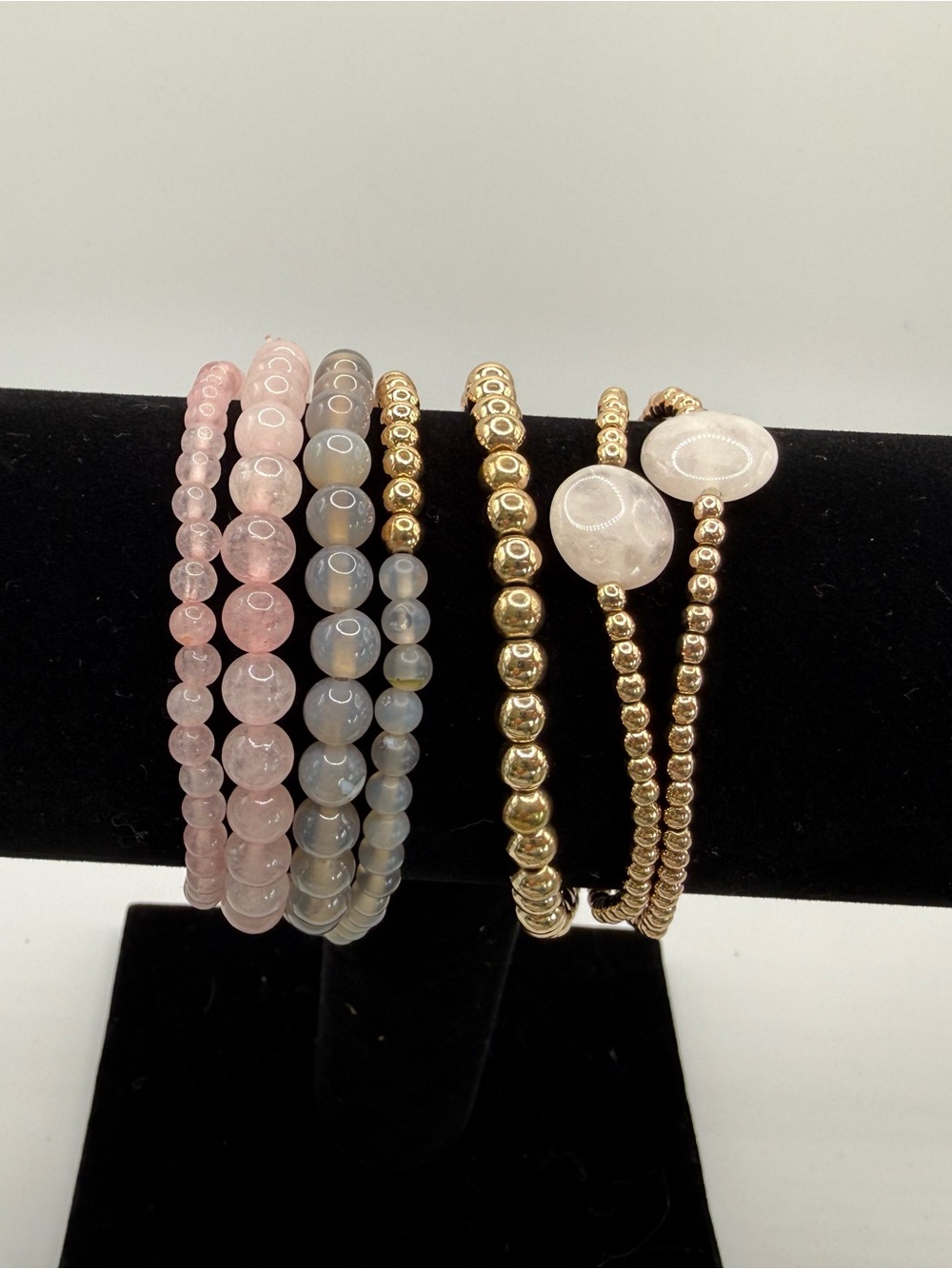 Park Lane Ashton Pink and Gold Bead Bracelet Set